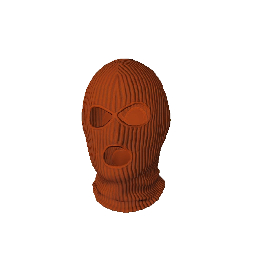 Orange Knit Balaclava