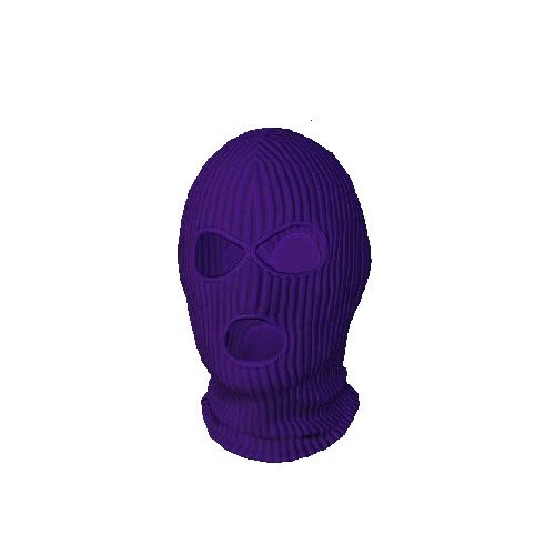 Purple Knit Balaclava