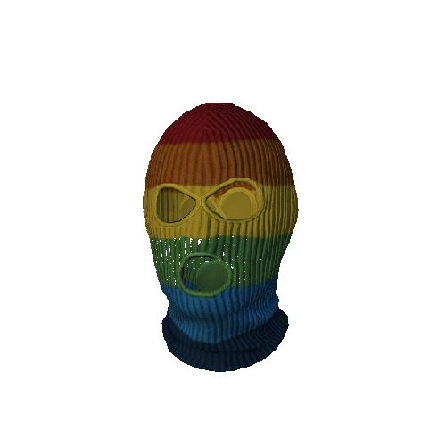 Rainbow Knit Balaclava