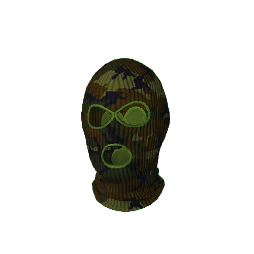 Neon Camo Knit Balaclava