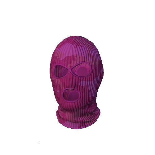 Pink Camo Knit Balaclava
