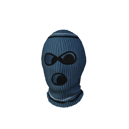 Blue Stripe Knit Balaclava