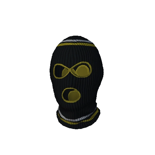 Black Stripe Knit Balaclava