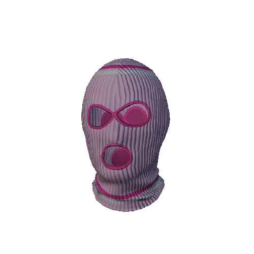 Pink Stripe Knit Balaclava