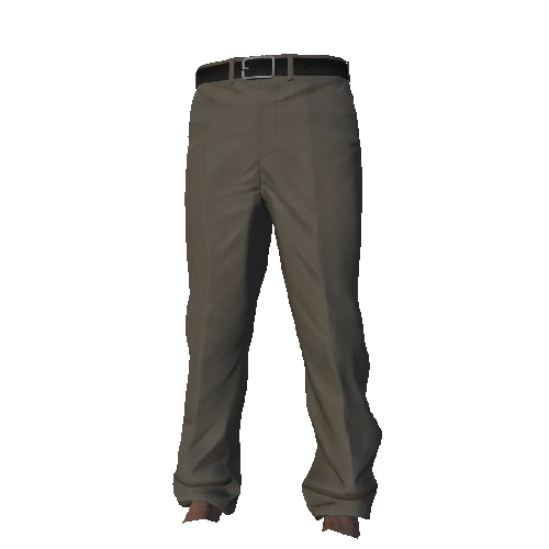 Beige Scruffy Suit Pants