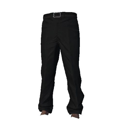 Black Scruffy Suit Pants