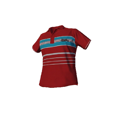 Red Two-Tone Polo Shirt