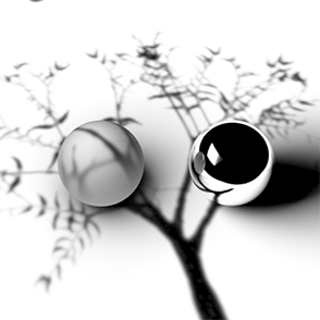 树遮罩连接到着色器，灯光位置变化时，遮罩是静态的。