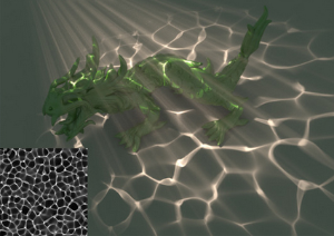 使用 gobo 过滤器的聚光灯