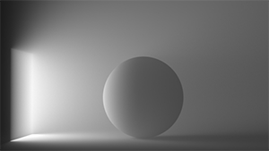 “扩散”(Spread)值从 1 开始降低（四边形灯光）