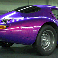 衰减：0 到 1。 翻转颜色：洋红色，光面颜色：红色