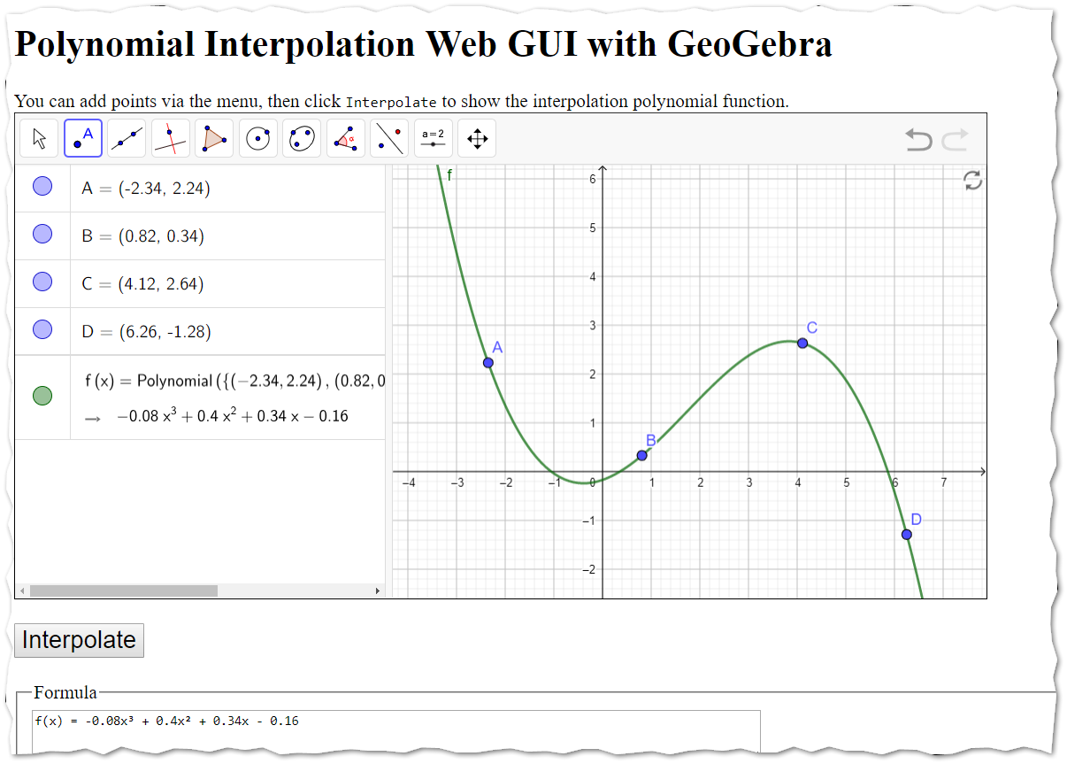 Screenshot of the live version Screenshot of the live version
