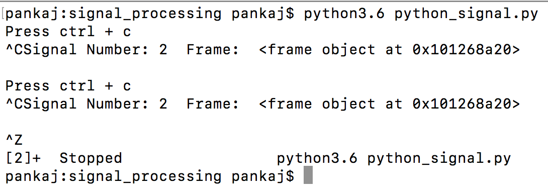 python signal processing, python SIGINT handler