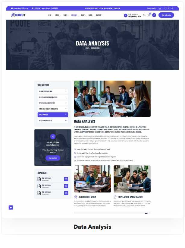 Glorify – Digital Agency & Business HTML5 Template for Startups & Marketing
