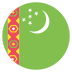 Turkmenistan Flag on EmojiTwo