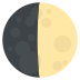 First Quarter Moon Symbol on EmojiTwo