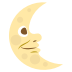 Last Quarter Moon With Face on EmojiTwo