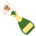 Bottle With Popping Cork on EmojiTwo