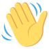 Waving Hand Sign on EmojiTwo