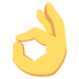 Ok Hand Sign on EmojiTwo