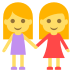 Two Women Holding Hands on EmojiTwo
