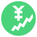 Chart With Upwards Trend And Yen Sign on EmojiTwo