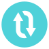 Clockwise Downwards And Upwards Open Circle Arrows on EmojiTwo