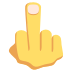 Reversed Hand With Middle Finger Extended on EmojiTwo