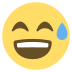 Smiling Face With Open Mouth And Cold Sweat on EmojiTwo