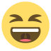 Smiling Face With Open Mouth And Tightly-closed Eyes on EmojiTwo
