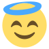 Smiling Face With Halo on EmojiTwo
