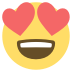 Smiling Face With Heart-shaped Eyes on EmojiTwo