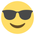 Smiling Face With Sunglasses on EmojiTwo