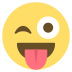 Face With Stuck-out Tongue And Winking Eye on EmojiTwo