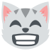 Grinning Cat Face With Smiling Eyes on EmojiTwo