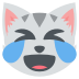 Cat Face With Tears Of Joy on EmojiTwo