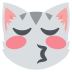 Kissing Cat Face With Closed Eyes on EmojiTwo