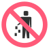 Do Not Litter Symbol on EmojiTwo