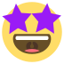 Grinning Face With Star Eyes on EmojiTwo