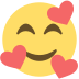 Smiling Face With Smiling Eyes And Three Hearts on EmojiTwo