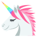 Unicorn Face on EmojiTwo