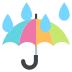 Umbrella With Rain Drops on EmojiTwo