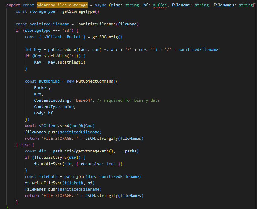 addArrayFilesToStorage 逻辑