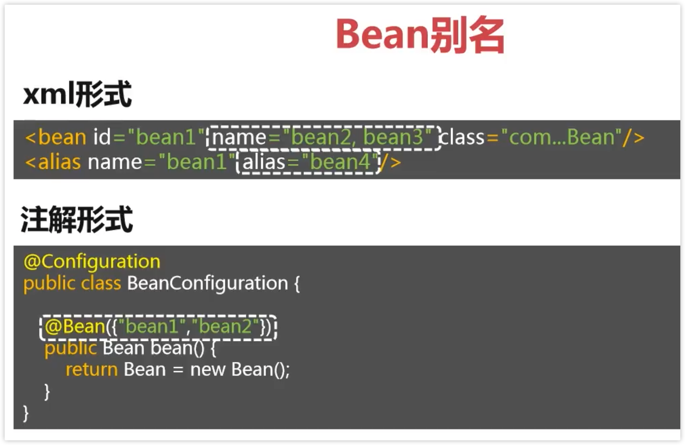 Bean的别名