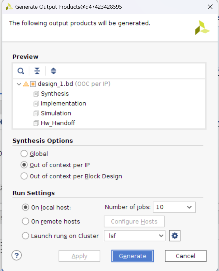 生成RTL输出文件