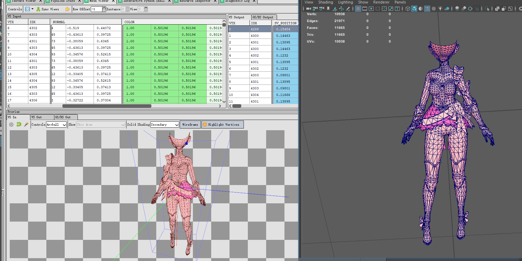 RenderDoc Python 开发 FBX 导出工具