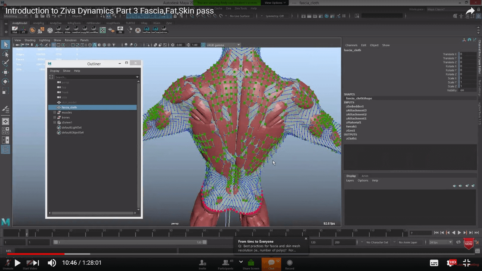 Maya Ziva 设置参考