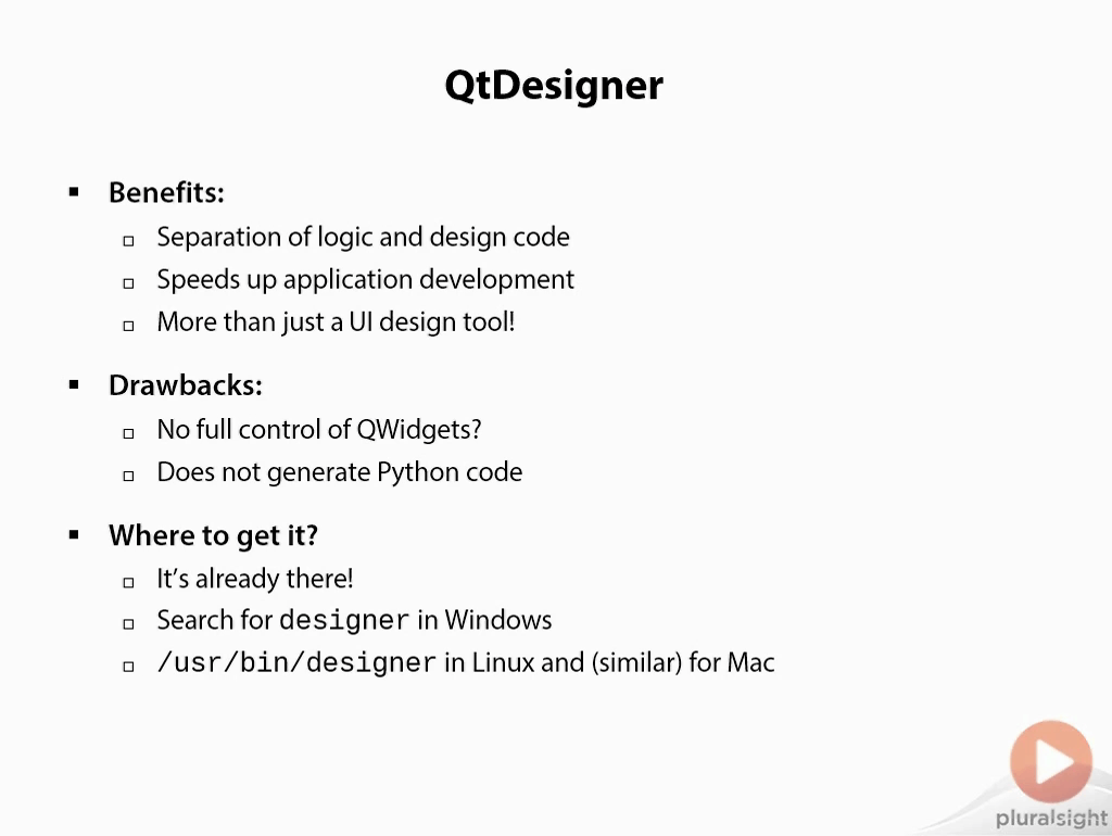 观看笔记 - PyQt & Qt Designer 三套教程