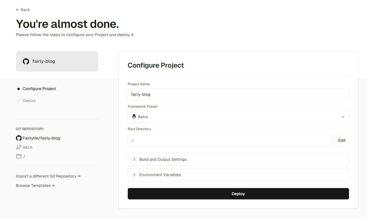 Configure Project