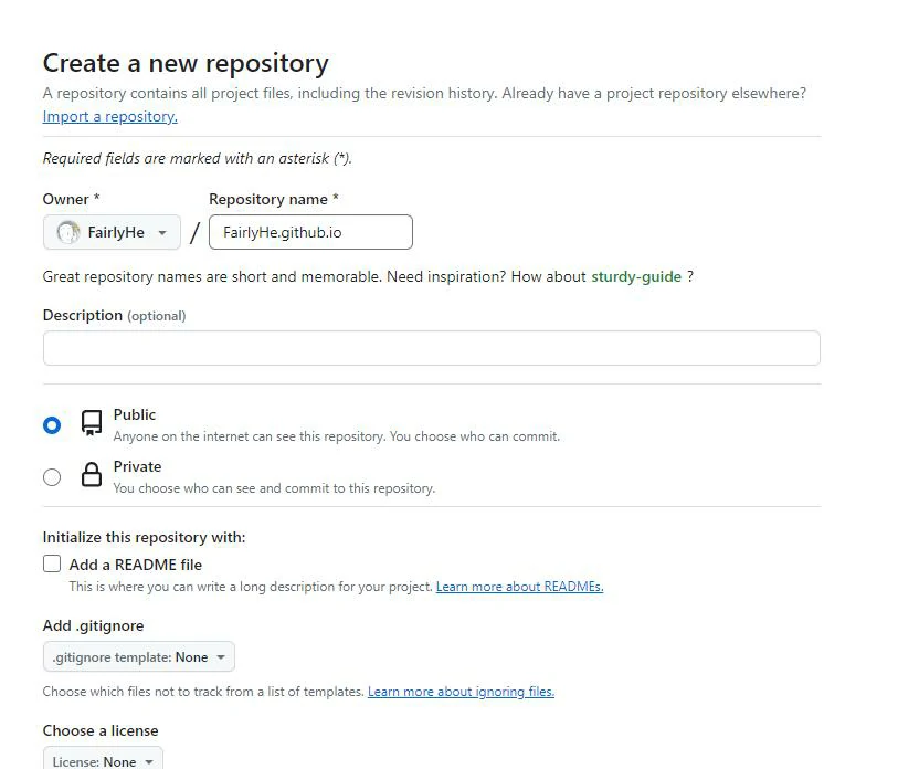 创建 GitHub 仓库